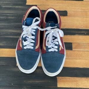 Vans Old Skool Off The Wall Navy Maroon Men’s 11 Unisex Sneakers  T-17